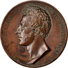 FRANCE, Politics, Society, War, Louis XVIII, Medal, 1823, AU(50-53), Bronze,...