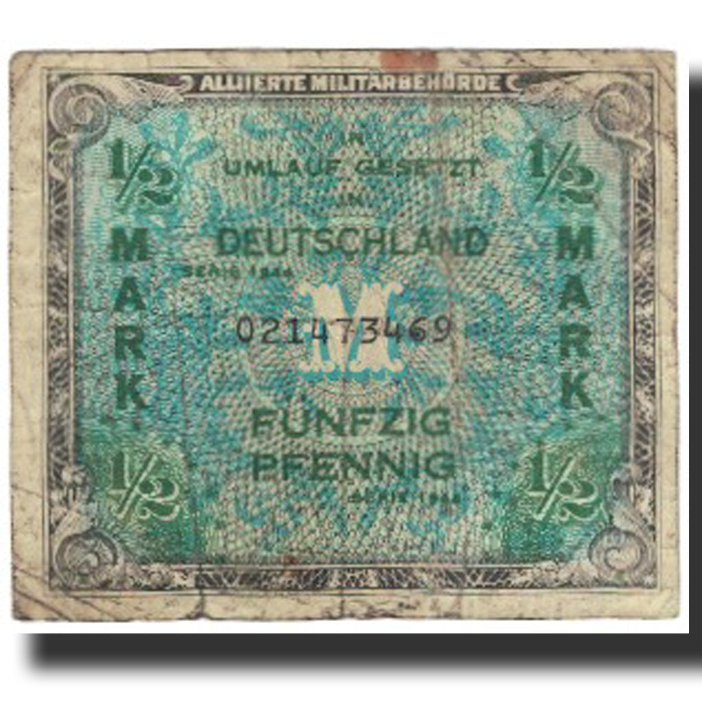 Geldschein, Deutschland, 1/2 Mark, 1944, KM:191a, S