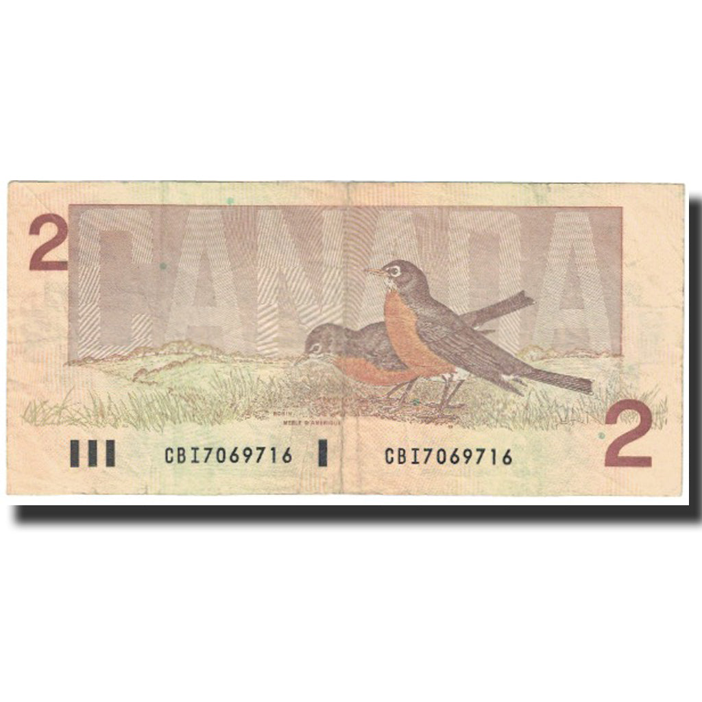 Nota, Canadá, 2 Dollars, 1986, KM:94c, AU(55-58)