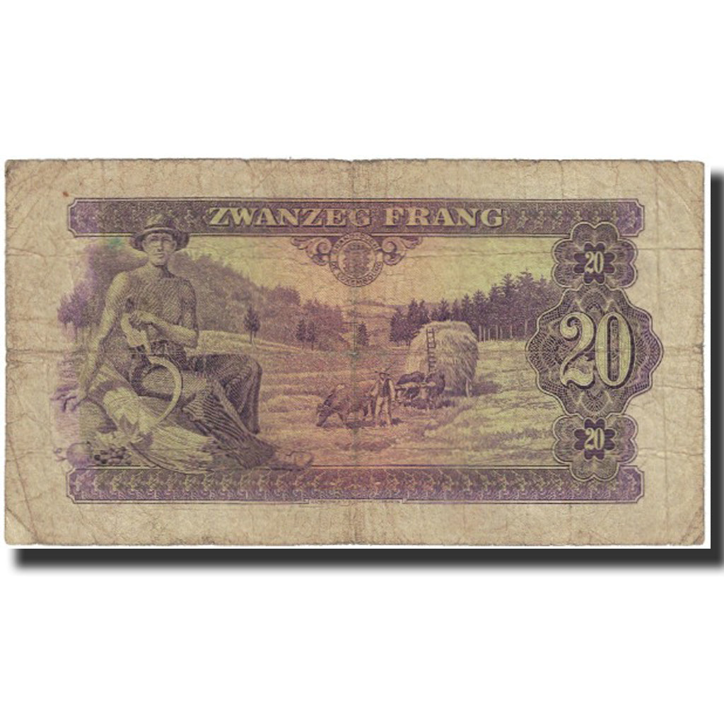 Banconote, Lussemburgo, 20 Frang, 1943, KM:42a, MB
