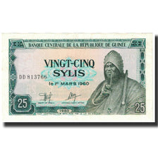 Banknote, Guinea, 25 Sylis, 1960, 1960-03-01, KM:24a, UNC(65-70)
