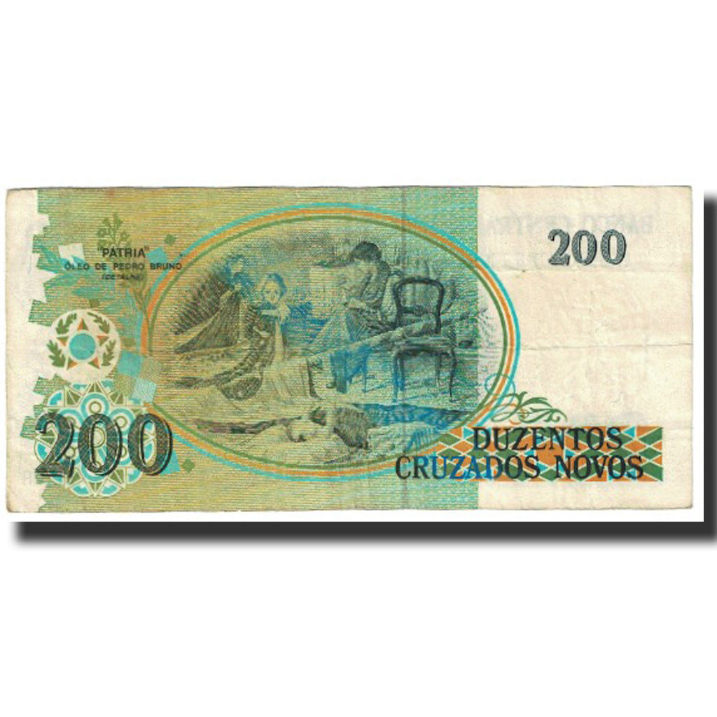 Banknote, Brazil, 200 Cruzados Novos, Undated (1989), KM:221a, EF(40-45)