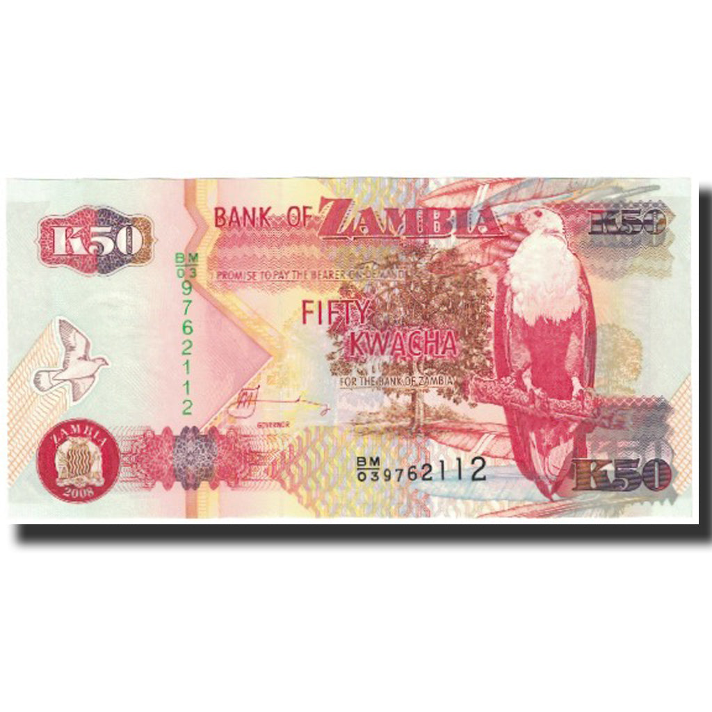 Banknote, Zambia, 50 Kwacha, 2008, KM:37f, UNC(65-70)