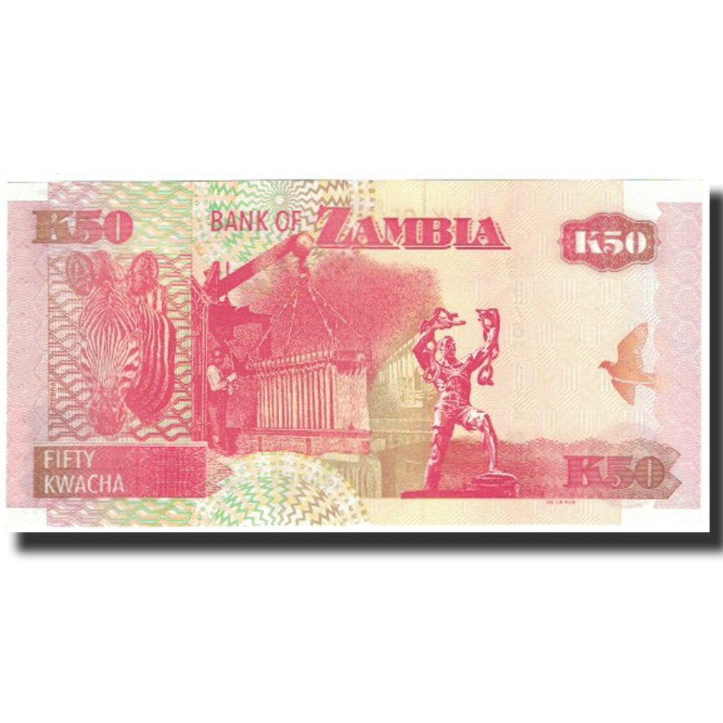 Banknote, Zambia, 50 Kwacha, 2008, KM:37f, UNC(65-70)