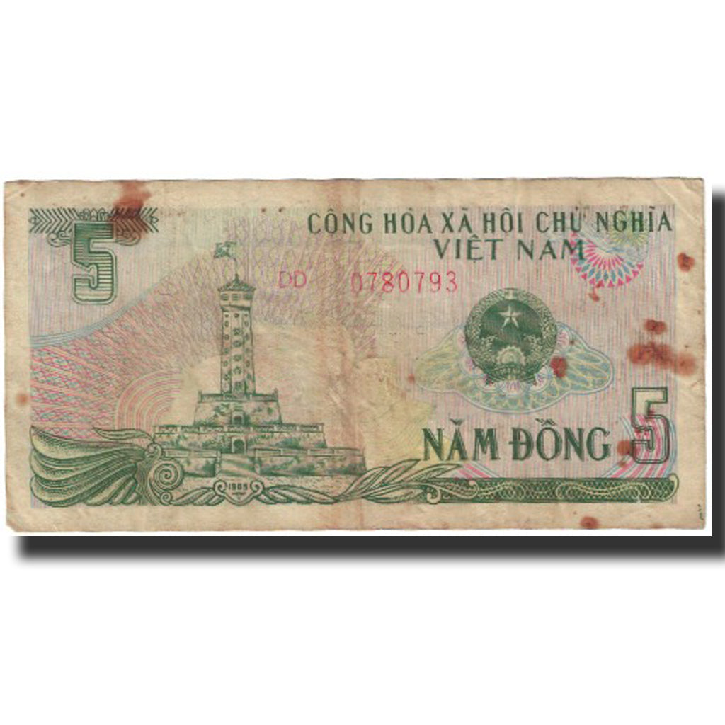 Banknote, Vietnam, 5 D<ox>ng, 1989, KM:92a, VF(20-25)