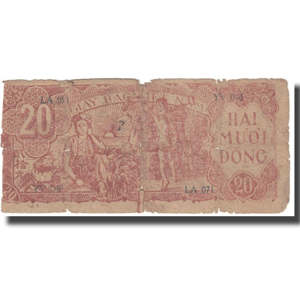 Banknote, Vietnam, 20 D<ox>ng, Undated (1948), KM:24a, VG(8-10)