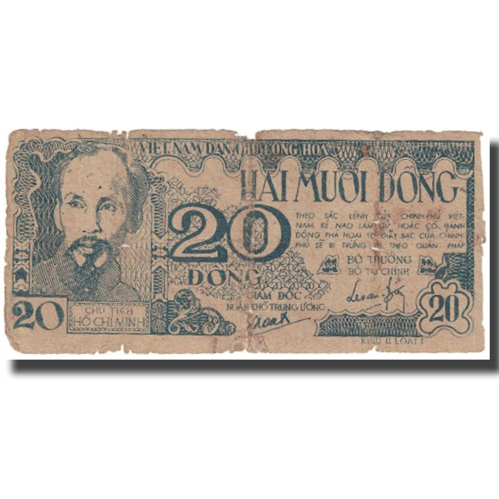 Banknote, Vietnam, 20 D<ox>ng, Undated (1948), KM:24a, VG(8-10)