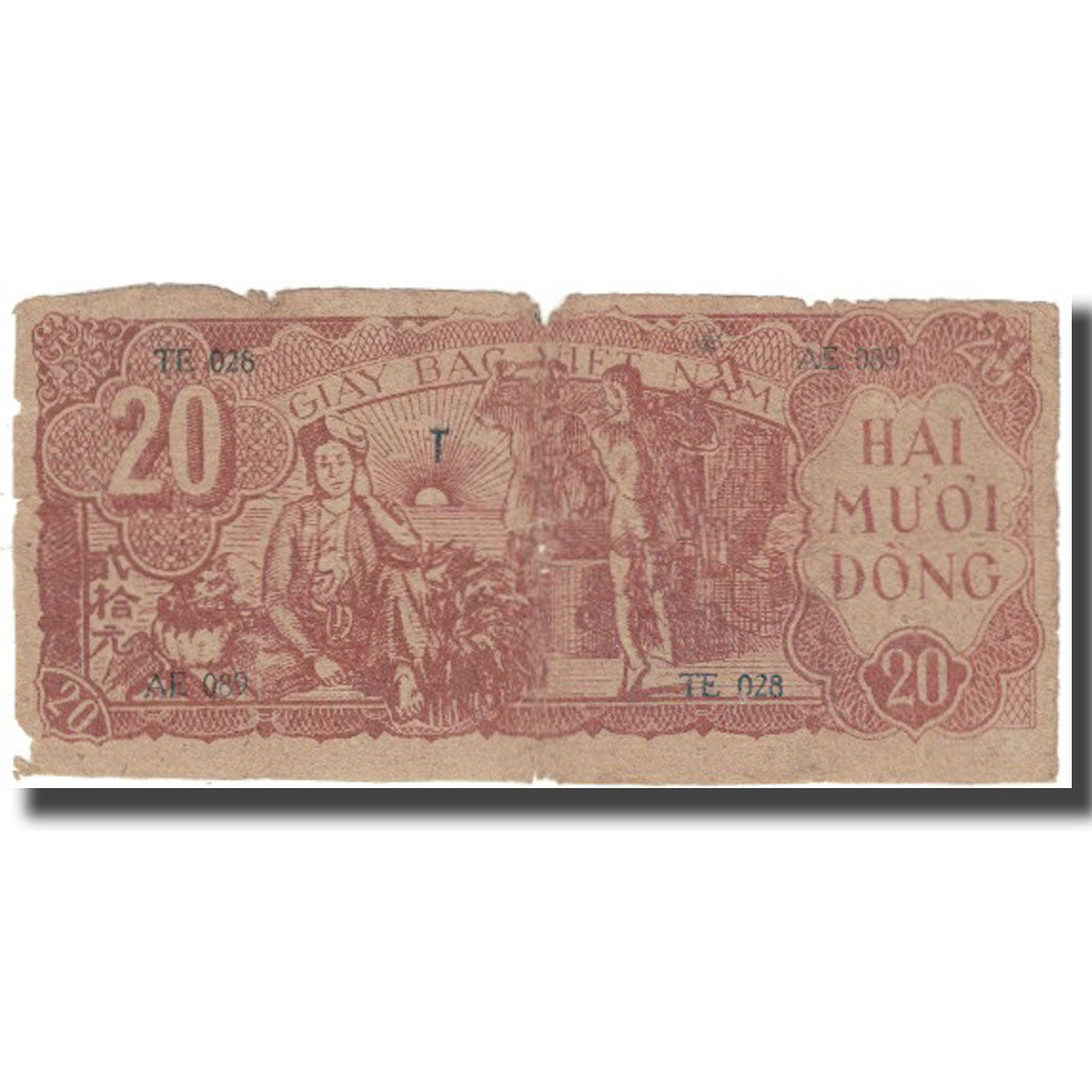 Banknote, Vietnam, 20 D<ox>ng, Undated (1948), KM:24a, VG(8-10)