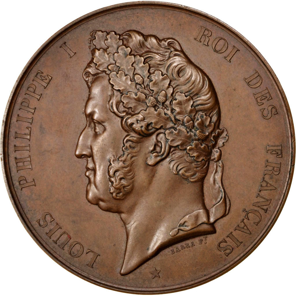 France, Medal, Louis Philippe I, Shipping, 1843, Barre, AU(55-58), Bronze