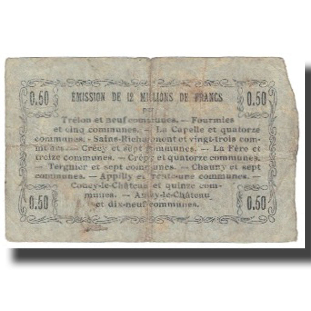 France, Bon de Solidarité, 50 Centimes, 1916, TB, Pirot:59-1115