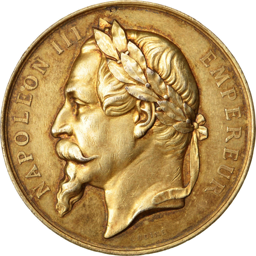France, Medal, Second French Empire, Politics, Society, War, 1868, Oudiné