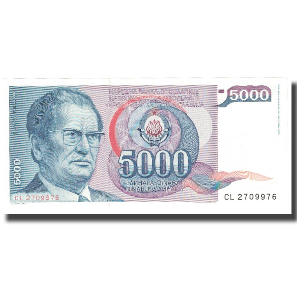 Banknote, Yugoslavia, 5000 Dinara, 1985, 1985-05-01, KM:93a, UNC(65-70)