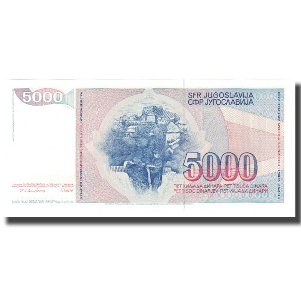 Banknote, Yugoslavia, 5000 Dinara, 1985, 1985-05-01, KM:93a, UNC(65-70)