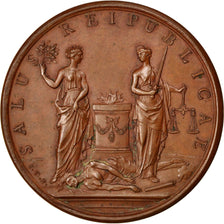Francja, Medal, Louis XV, Pacification de la Suisse, 1738, AU(55-58), Bronze