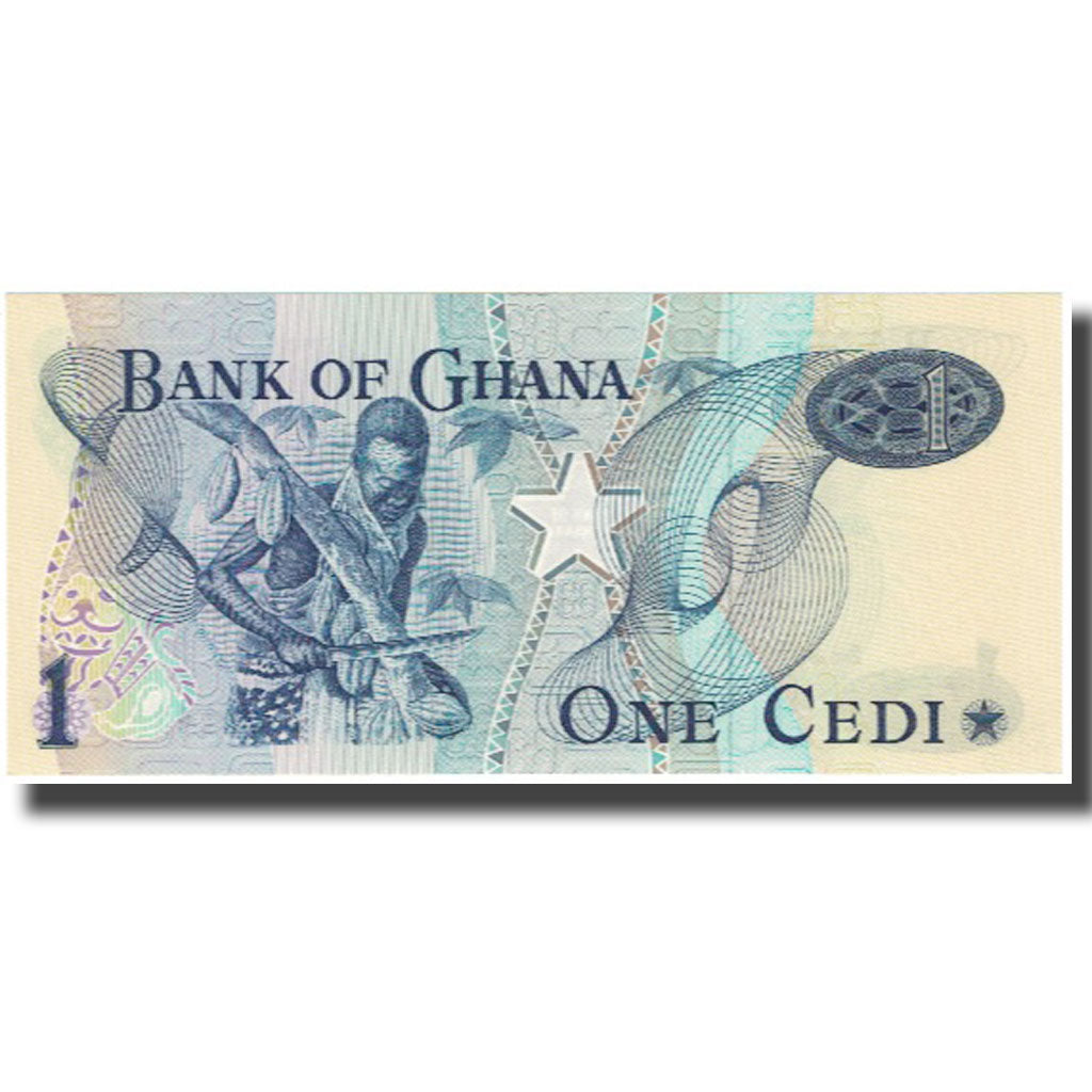 Banknote, Ghana, 1 Cedi, 1975, 1975-01-02, KM:13b, UNC(65-70)