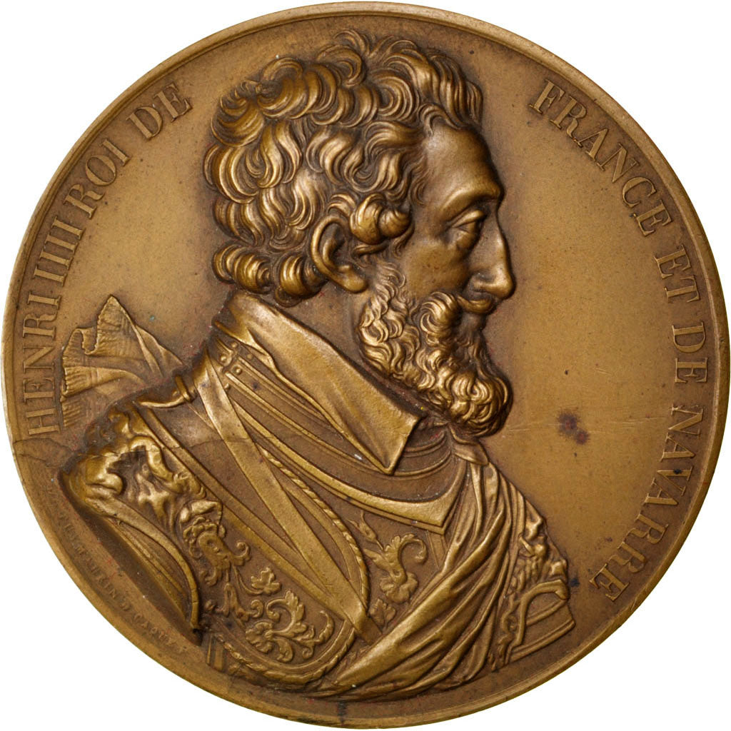 FRANCE, History, Henry IV, Medal, AU(50-53), Copper, 51, 69.30