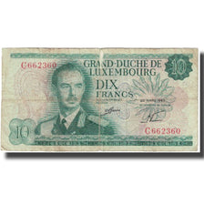 Banknot, Luksemburg, 10 Francs, 1967, 1967-03-20, KM:53a, VF(20-25)