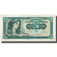 Banknote, Yugoslavia, 5 Dinara, 1965, 1968-05-01, KM:77b, VF(20-25)