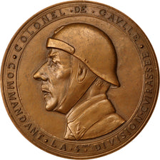 Colonel de Gaulle, Commandant de la 4eme Division Cuirassée, Metz, Médaille