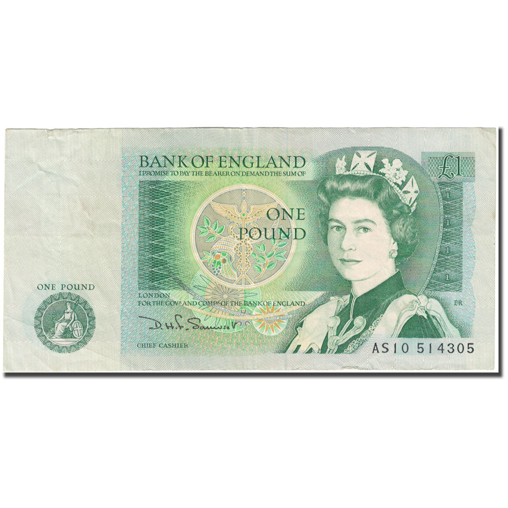Banknote, Great Britain, 1 Pound, KM:377b, VF(20-25)