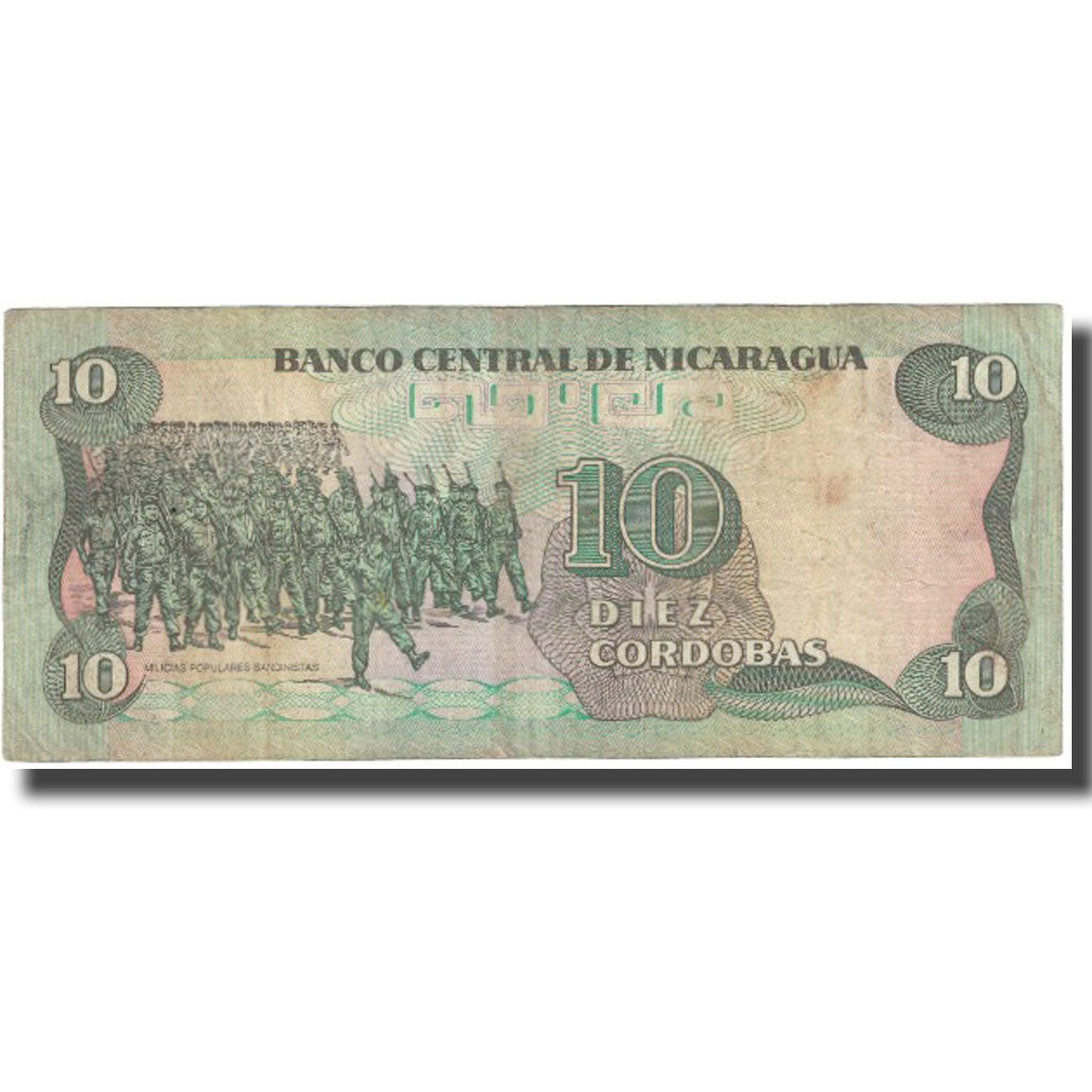 Billet, Nicaragua, 10 Cordobas, Undated (1985-88), KM:151, TB+