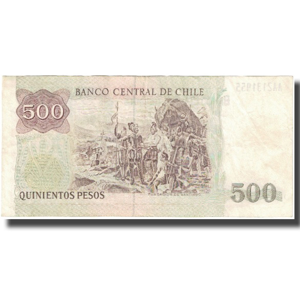 Geldschein, Chile, 500 Pesos, 1992, KM:153d, VZ