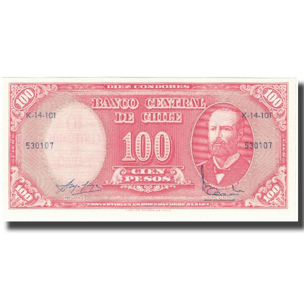 Billet, Chile, 100 Pesos = 10 Condores, Undated (1958-59), KM:122, NEUF