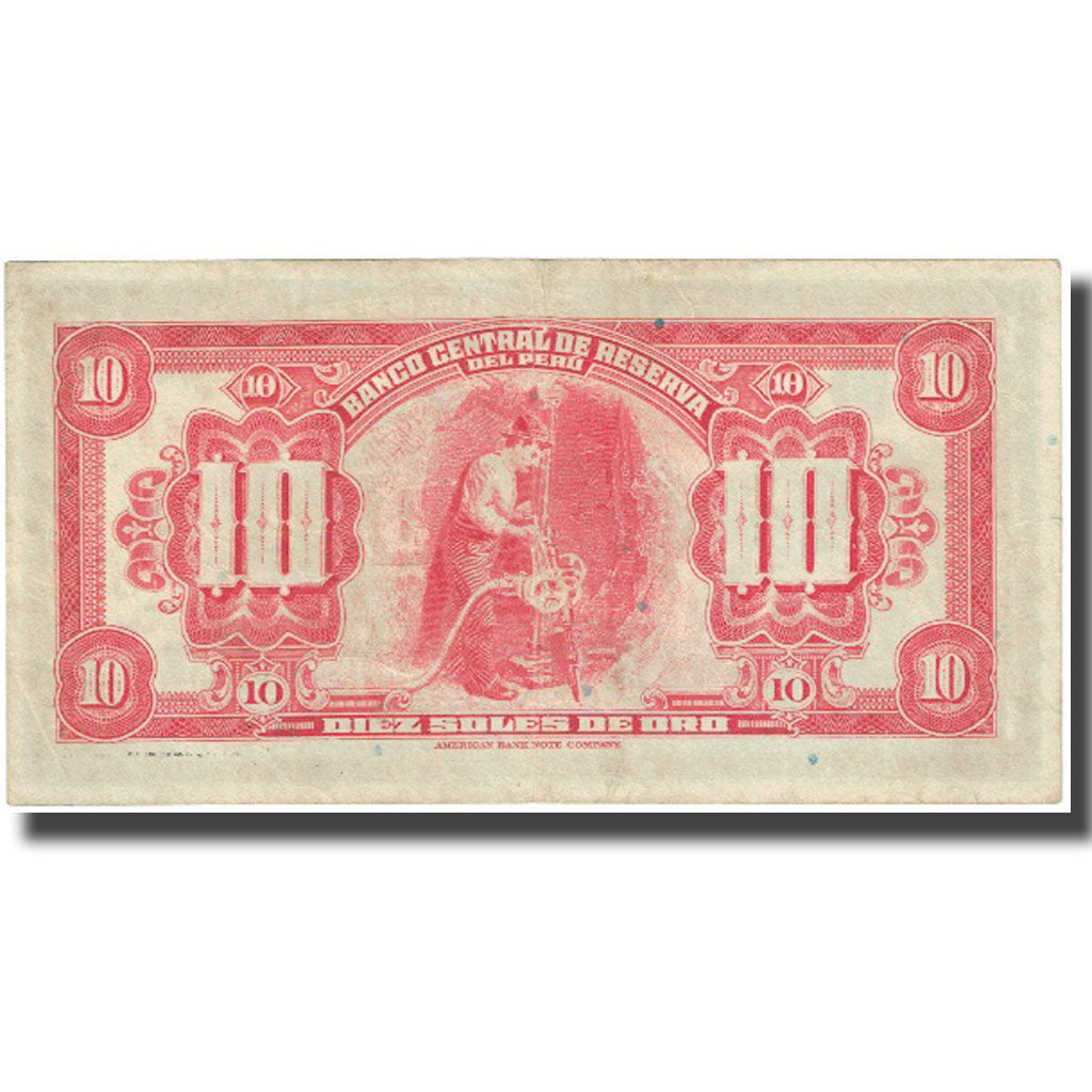 Banknote, Peru, 10 Soles, 1941, 1941-09-26, KM:67Aa, VF(20-25)