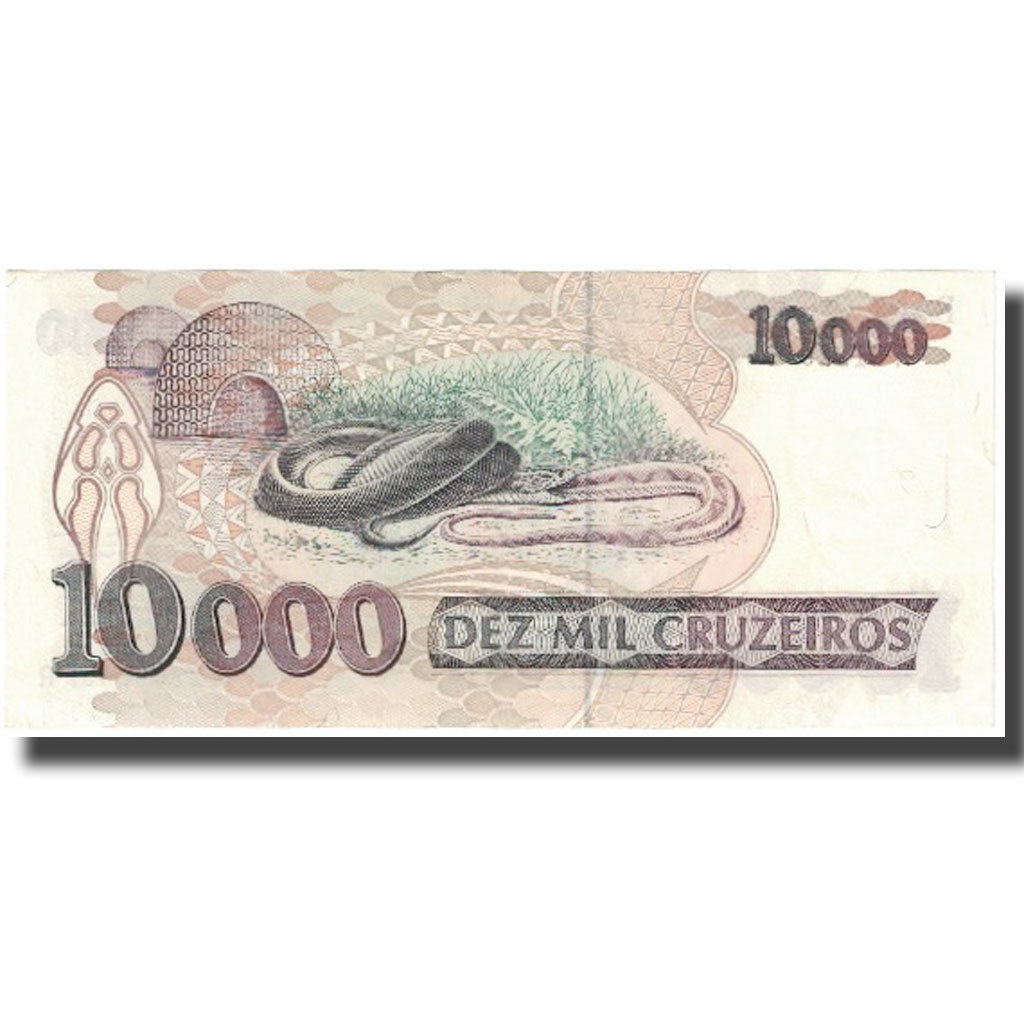 Biljet, Brazilië, 10,000 Cruzeiros, Undated (1992), KM:233b, NIEUW