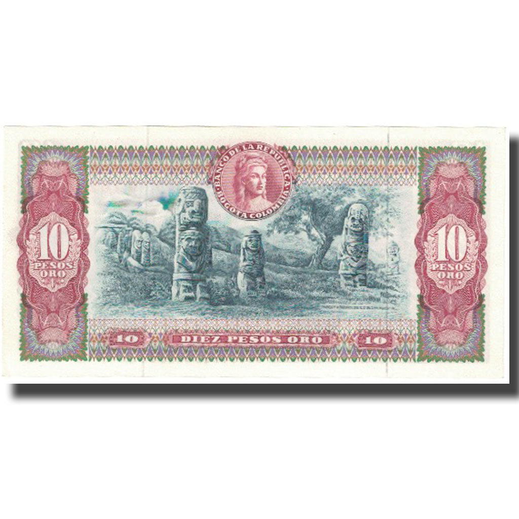 Banknote, Colombia, 10 Pesos Oro, 1969, 1969-01-02, KM:407c, UNC(65-70)