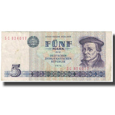 Geldschein, Deutsche Demokratische Republik, 5 Mark, 1975, KM:27A, SS