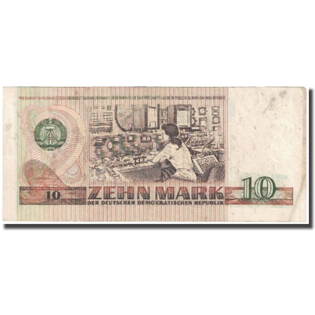 Banconote, Germania - Repubblica Democratica, 10 Mark, 1971, KM:28a, MB