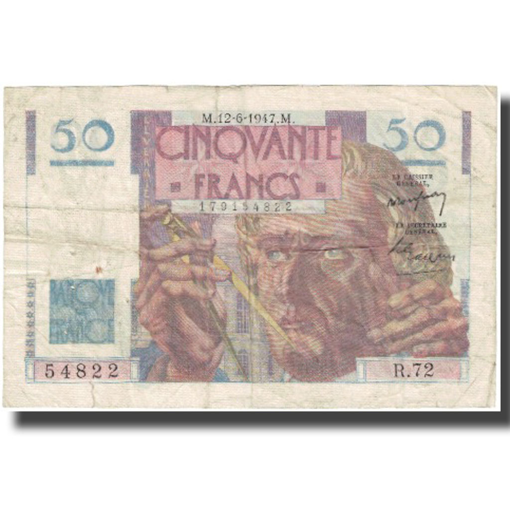Frankreich, 50 Francs, Le Verrier, 1947, 1947-06-12, S, Fayette:20.8, KM:127b
