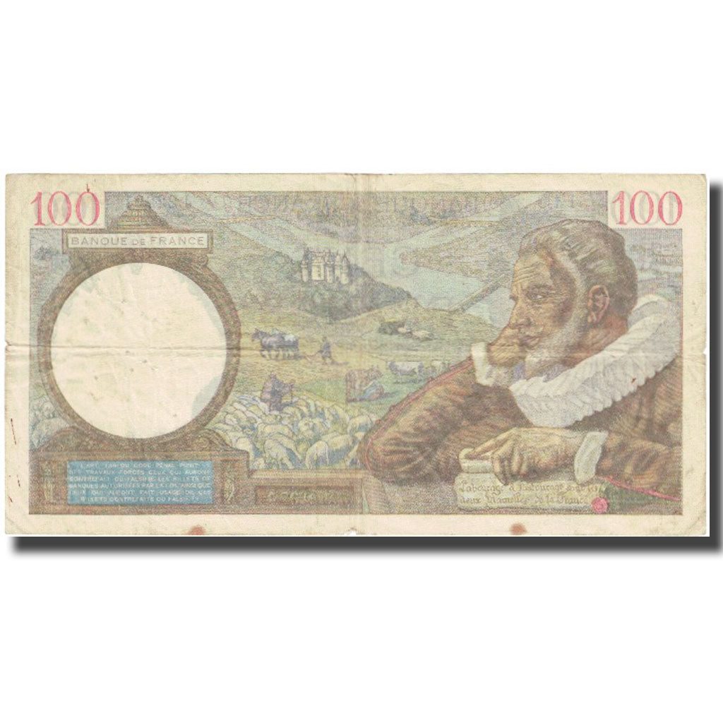 France, 100 Francs, Sully, 1941, 1941-06-05, TB, Fayette:26.53, KM:94