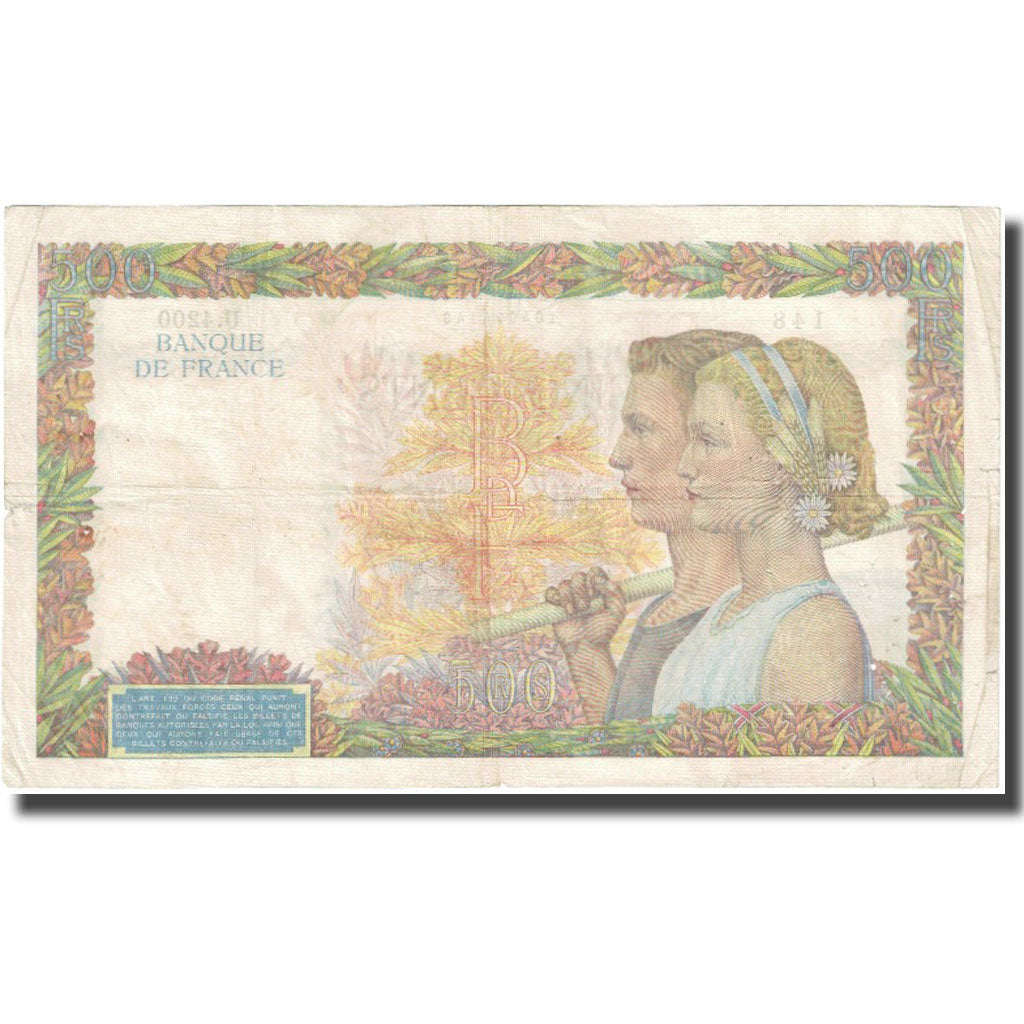 Frankrijk, 500 Francs, La Paix, 1941, 1941-12-18, TB, KM:95b