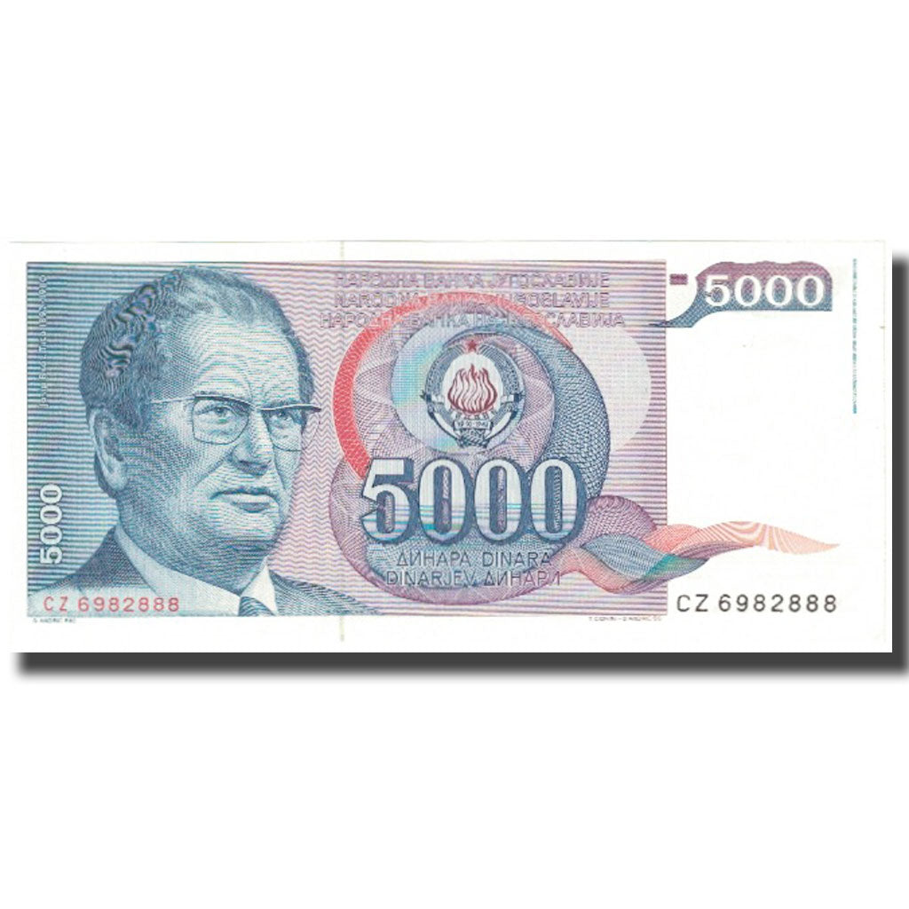 Banknote, Yugoslavia, 5000 Dinara, 1985, 1985-05-01, KM:93a, UNC(65-70)