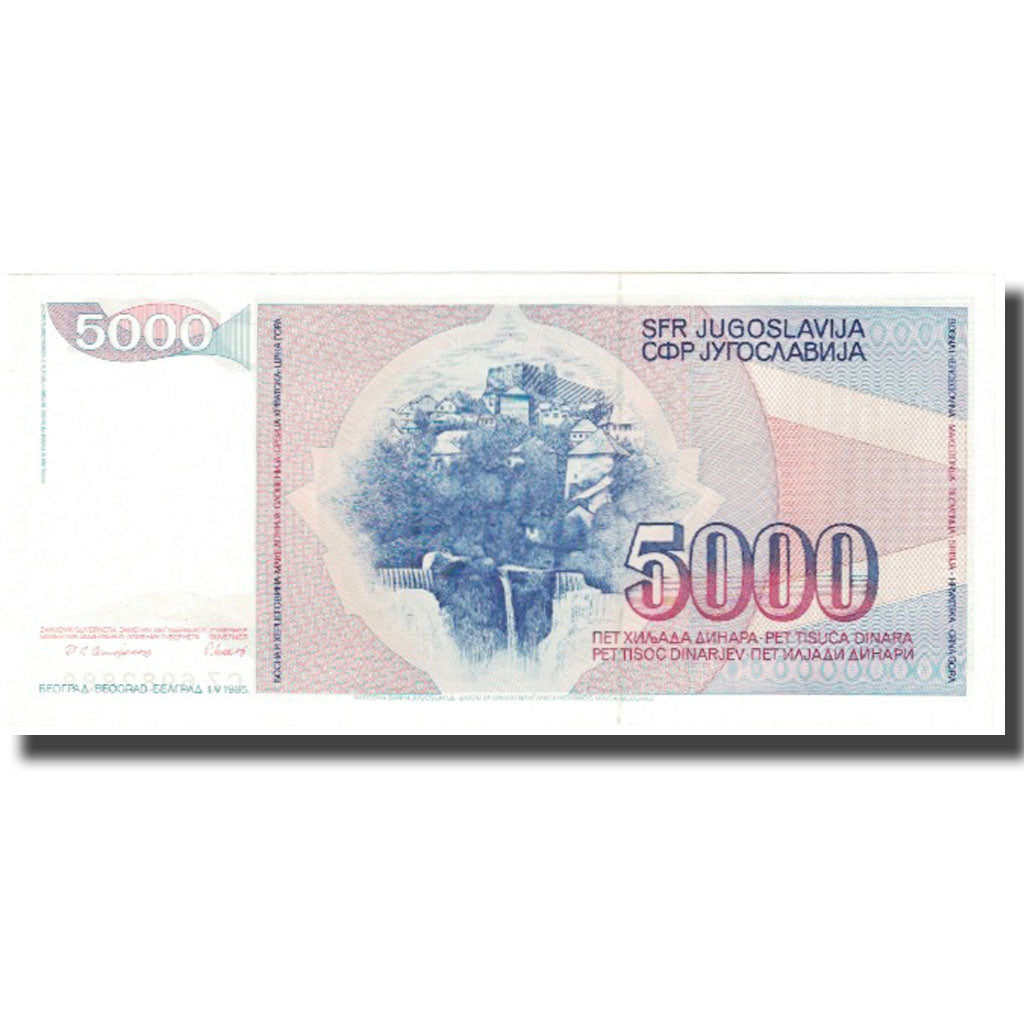 Banknote, Yugoslavia, 5000 Dinara, 1985, 1985-05-01, KM:93a, UNC(65-70)