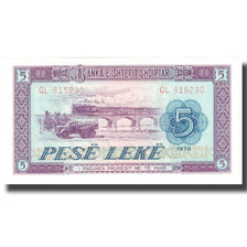 Banknote, Albania, 5 Lekë, Undated (1976), KM:42a, UNC(65-70)
