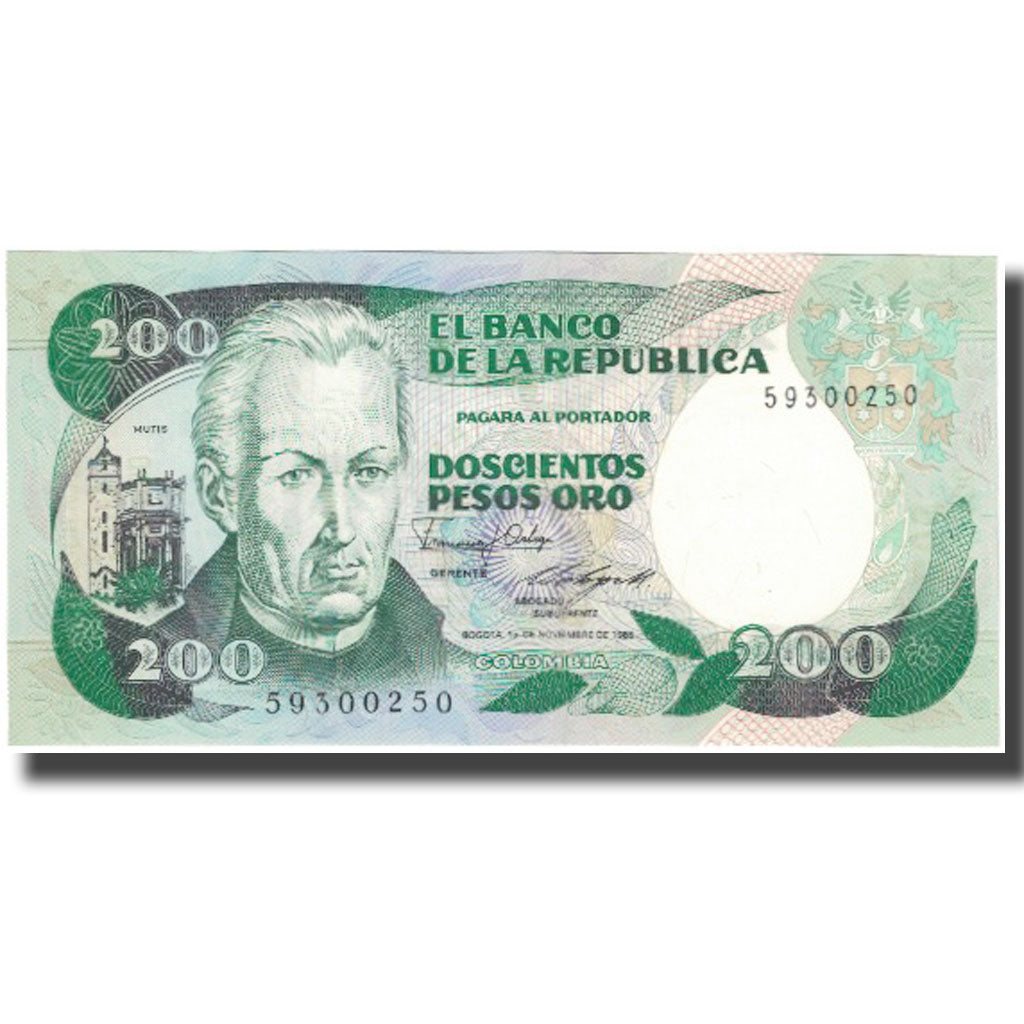 Biljet, Colombia, 200 Pesos Oro, 1985, 1985-11-01, KM:429c, NIEUW
