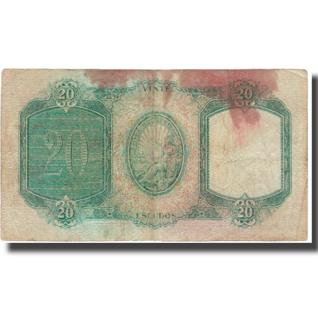 Banknote, Portugal, 20 Escudos, 1954, 1954-05-25, KM:153a, VG(8-10)