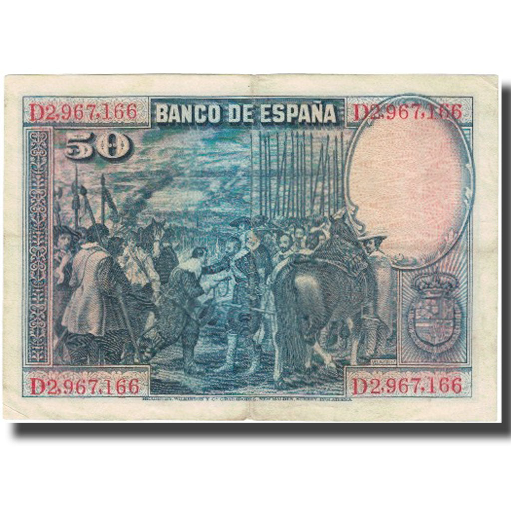 Geldschein, Spanien, 50 Pesetas, 1928, 1928-08-15, KM:75a, SS
