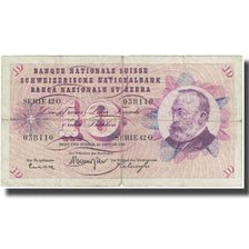 Banknote, Switzerland, 10 Franken, 1965, 1965-01-21, KM:45j, VG(8-10)