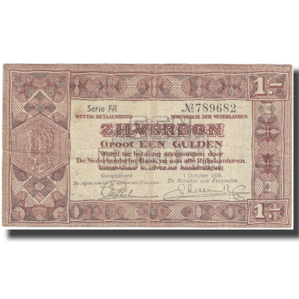 Banknote, Netherlands, 1 Gulden, 1938, 1938-10-01, KM:61, VF(20-25)