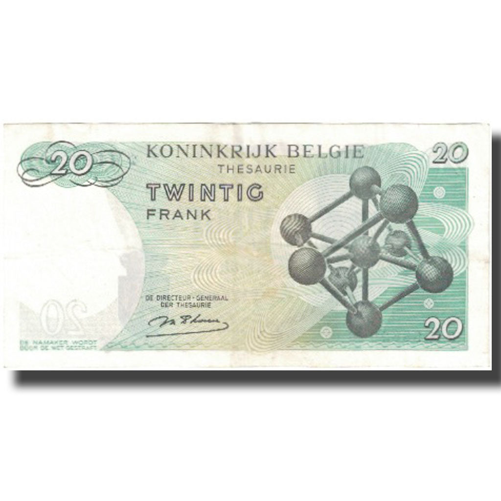 Banknote, Belgium, 20 Francs, 1964, 1964-06-15, KM:138, EF(40-45)
