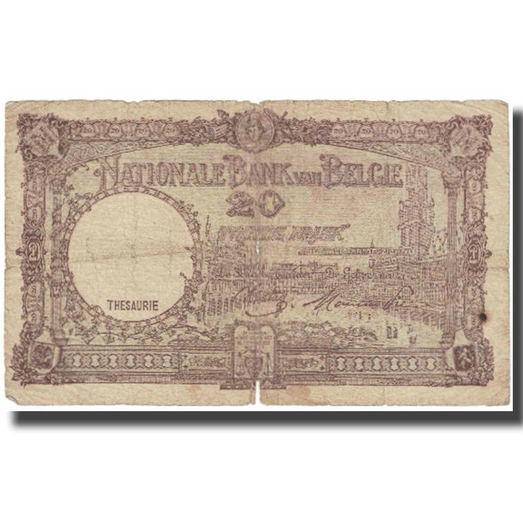 Banknote, Belgium, 20 Francs, 1945, 1945-03-21, KM:111, VG(8-10)