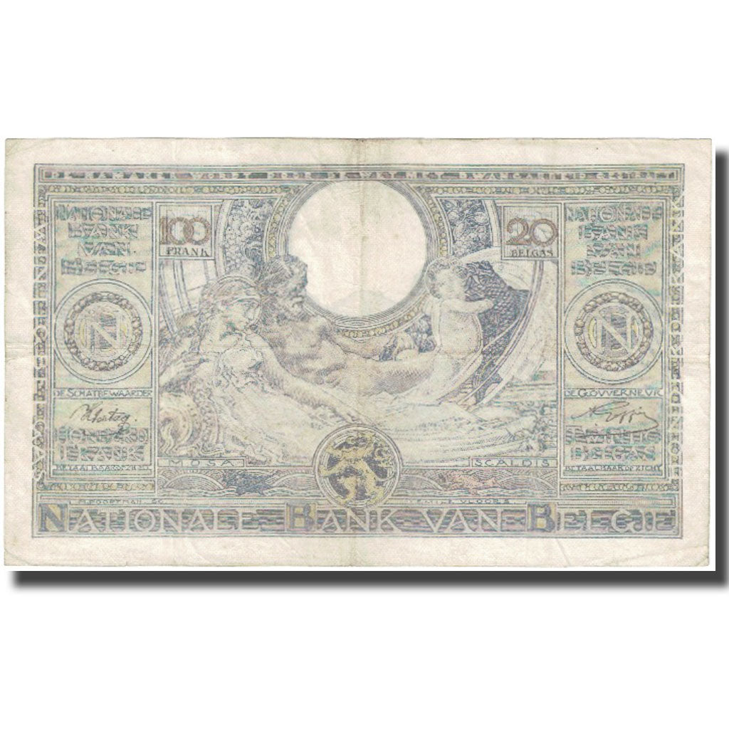 Billet, Belgique, 100 Francs-20 Belgas, Undated (1943), KM:112, B