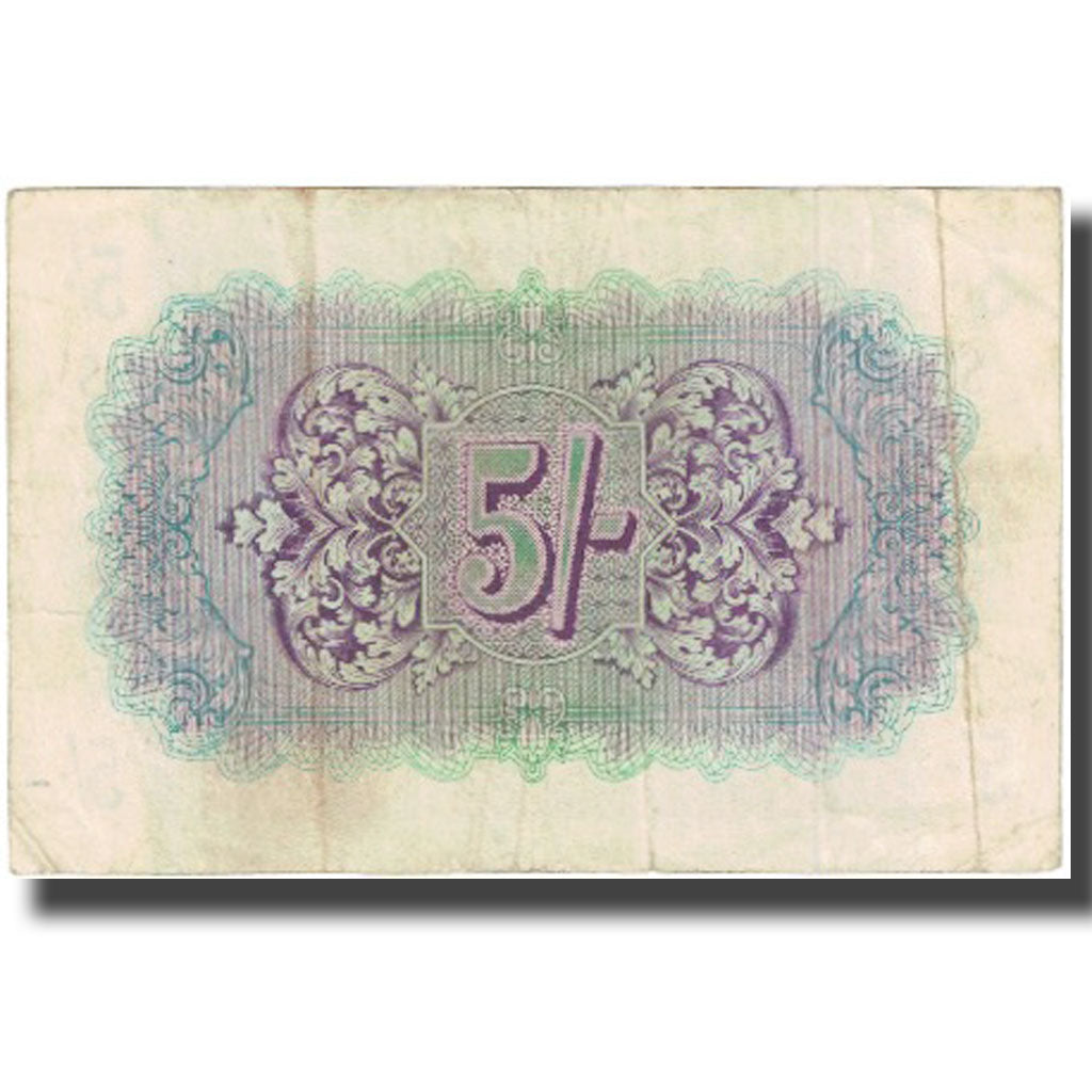 Nota, Grã-Bretanha, 5 Shillings, KM:M4, EF(40-45)