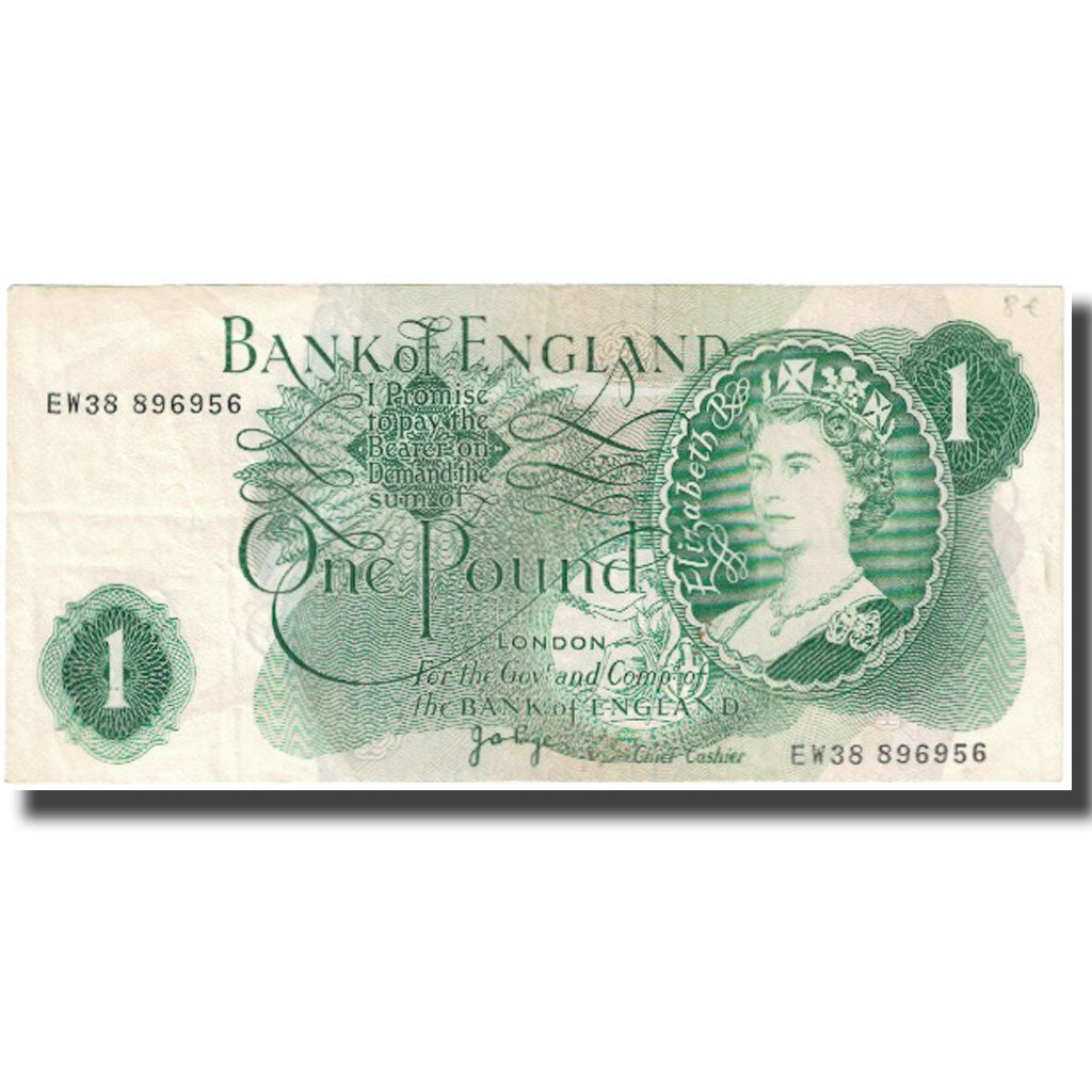 Banconote, Gran Bretagna, 1 Pound, Undated (1971), KM:374g, BB