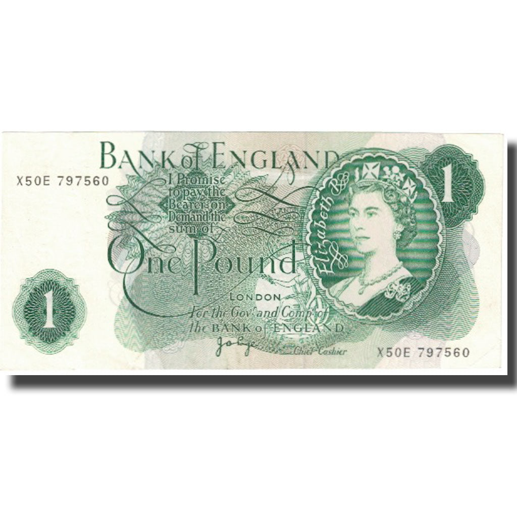 Banconote, Gran Bretagna, 1 Pound, Undated (1971), KM:374g, FDS