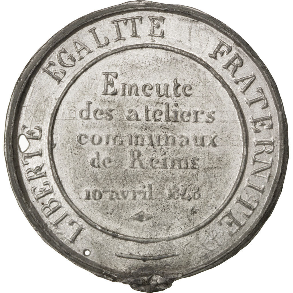 France, Medal, French Second Republic, Politics, Society, War, 1848, TTB+, Tin